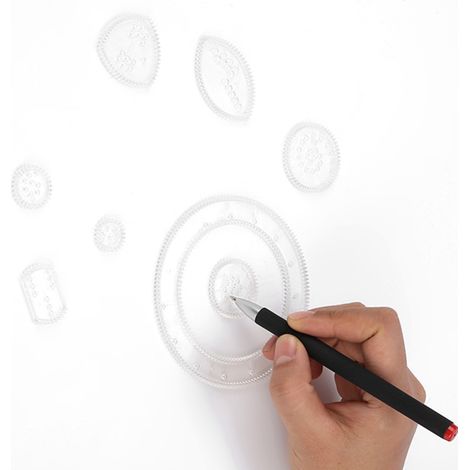 Gabarit géométrique pour dessin d'art pour enfants, outil de peinture graffiti, jouet éducatif (1/5)