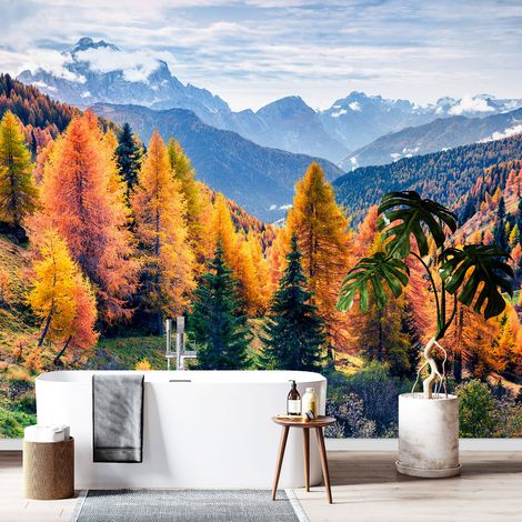 Papier peint panoramique - Forêt Automne - 130 cm x 87 cm (1/4)