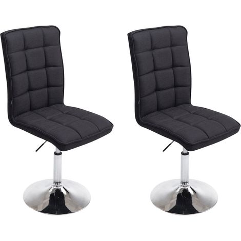 Set de 2 sillas de salón Peking en tela Negro (1/5)