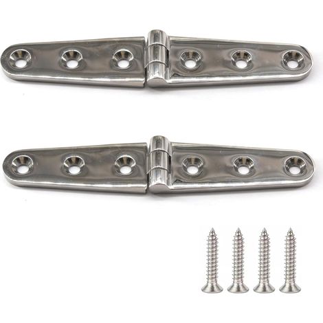 2 bisagras de puerta de acero inoxidable 316 de grado marino de alta resistencia de 28 x 152 mm (1/5)
