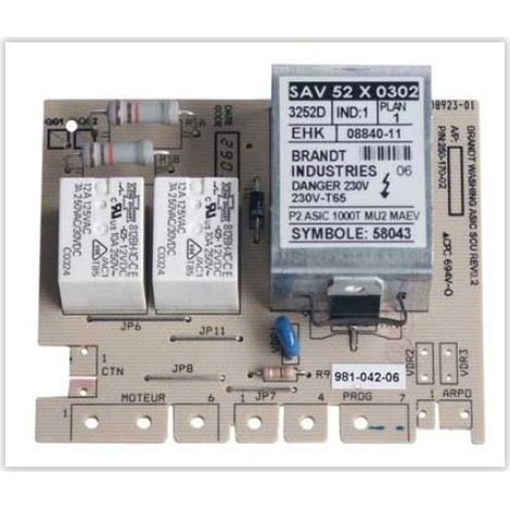 Module de puissance lave linge Brandt 52X0302 52X0302 Brandt