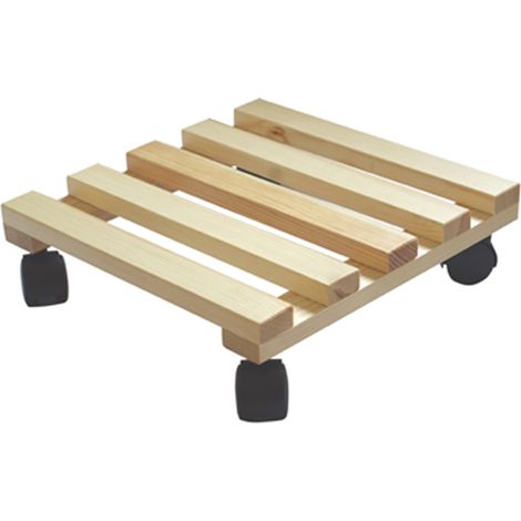 Portavaso in legno ruote piroettanti