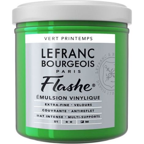 Peinture vinylique - Flashe - Vert printemps - 544 - Lefranc Bourgeois - 125ml