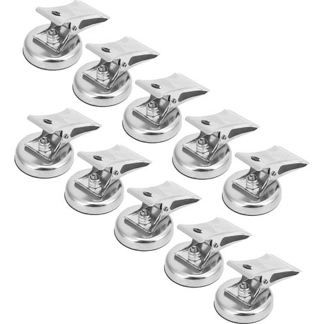Lot de 10 pinces magnétiques Force Magnet L40 pour hache en acier inoxydable 32 mm avec revêtement en flanelle anti-rayures (1/5)