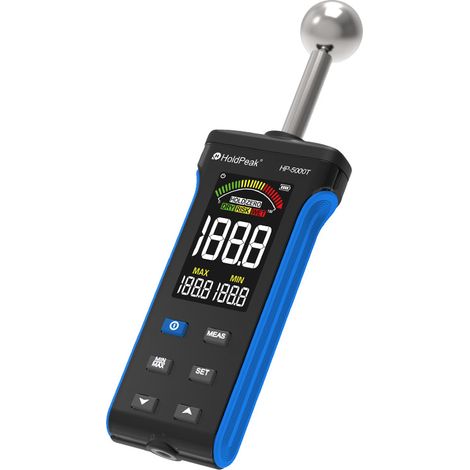 Testeur Humidité Humidimètre Sans Aiguille T, Détecteur Humidité Murs, Bois, Maçonnerie et Béton avec écran Couleur LCD et Alarme, Détecte Jusqu'à 20-40mm Sous la Surface