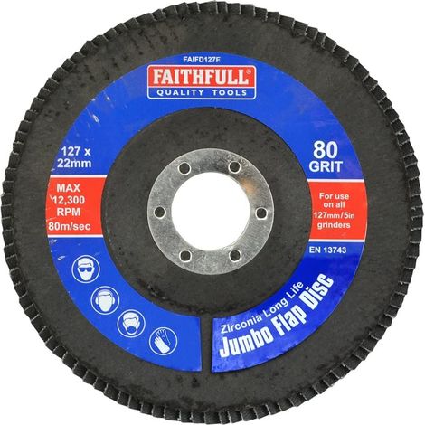 Faithfull Flap Disc 127mm Fine - 80 Grit