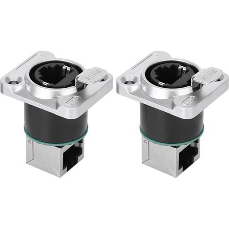 Lot de 2 connecteurs RJ45 coudés, matériau isolant ignifugé, fiche aviation YTRJ45 (1/5)
