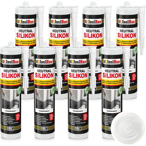 IsolBau Silicone Neutro Trasparente Neutralsilikon 8 x 300ml (1/5)