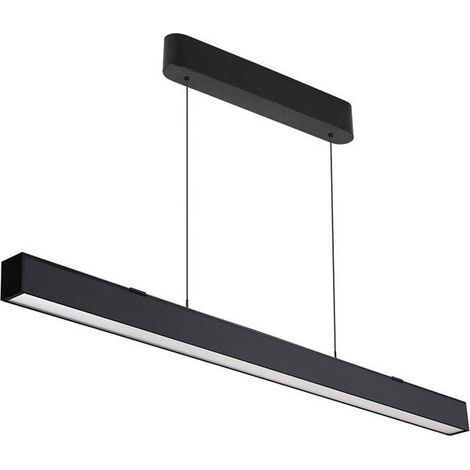 Suspension Linéaire LED 40W CCT Éclairage Haut et Bas Noir 120cm - SILUMEN