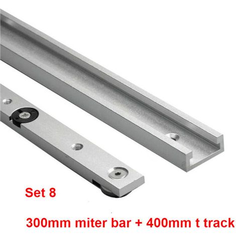 400mm T-Track, rail de guidage coulissant en T de 30 types, rail de guidage pour le travail du bois, rail en alliage d'aluminium, banc de travail du bois, routeur à fente en T, outil de scie de table (1/4)