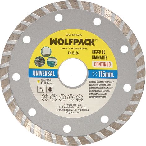 Disque diamant 115 mm. Travail général continu (1/4)