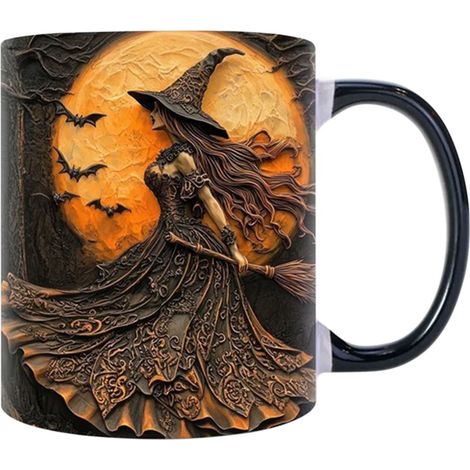 Tasse Halloween - Tasse En Céramique Avec Poignée - Pour Café Thé Chocolat Chaud - Décoration De Table Fête Maison - Lot De 1 (1/5)