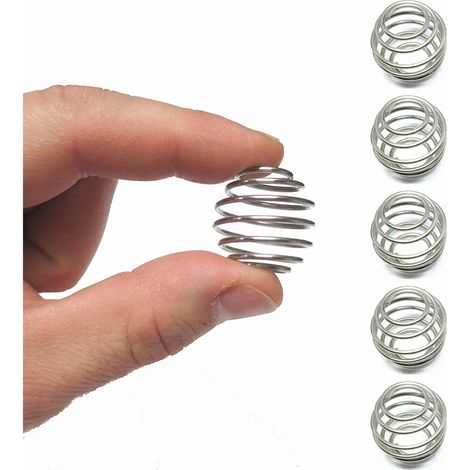 Lot de 5, mélangeur de formule, shaker à milkshakes, shaker à protéines, boule, pour, petite, bouteille, de qualité alimentaire, acier inoxydable, fil d'acier, mélangeur, boule de mélange, pour, petit (1/5)