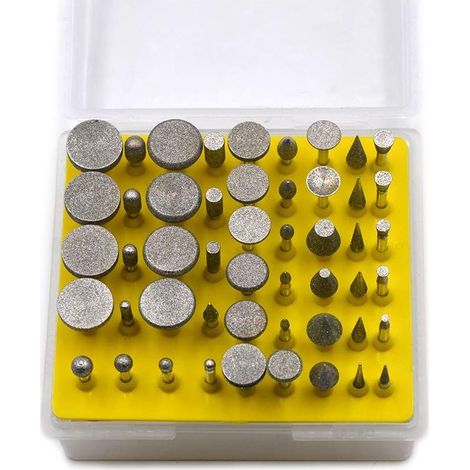 Lot de 50 fraises diamantées pour outil rotatif Dremel (1/5)