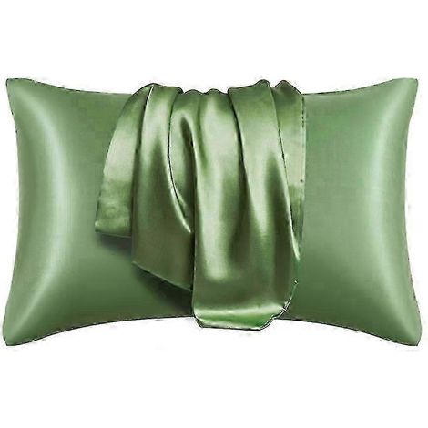 Ensemble de 2 taies d'oreiller en soie de mûrier pour le soin des cheveux et de la peau (1/5)