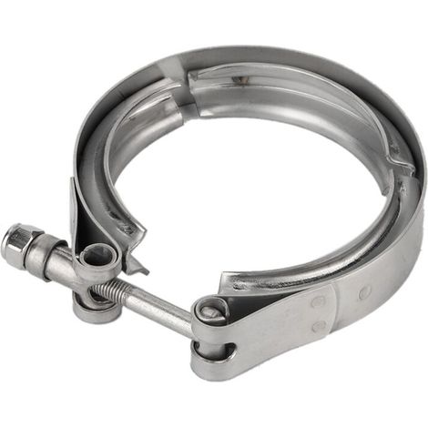Universel 2.5 pouces 63mm voiture Auto V bande Turbo tuyau de descente pince d'échappement vis M6 (1/5)