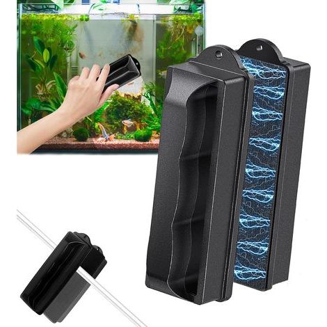 Aimant Aquarium Nettoyage,Eponge Aquarium Vitre,Forte Nettoyeur de vitre magnétique,Aimant Aquarium,Eponge Aquarium Nettoyage Brosse Magnétique Aquari (1/5)