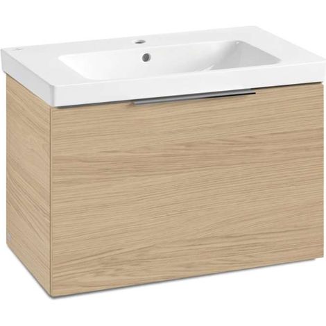 Villeroy & Boch Architectura - Meuble avec lavabo, 75x47x42 cm, 1 tiroir, Nordic Oak 4A878001SVJ (1/5)