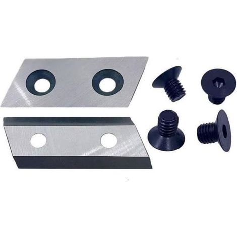Lame De Broyeur De Jardin - Compatible Avec Broyeurs À Végétaux - Lot De 2 Pièces Avec 4 Vis M8 Et Écrous (1/4)