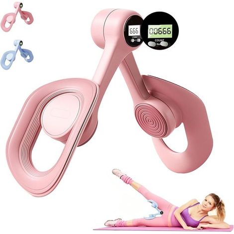 Entraîneur de cuisses avec compteur numérique – Rose – Renforcement des hanches et du plancher pelvien – Fitness à domicile (1/5)