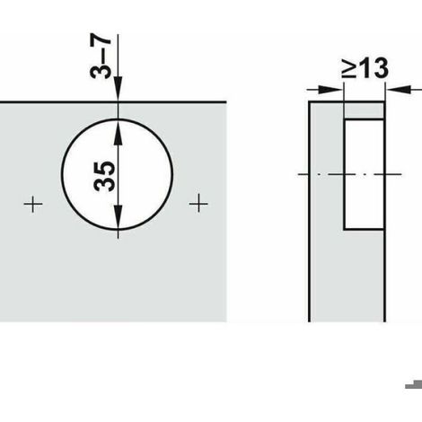 Charnière à clip Blumotion – 110° avec fermeture silencieuse – pour meubles de cuisine et salle de bain – épaisseur 16–30 mm (1/4)