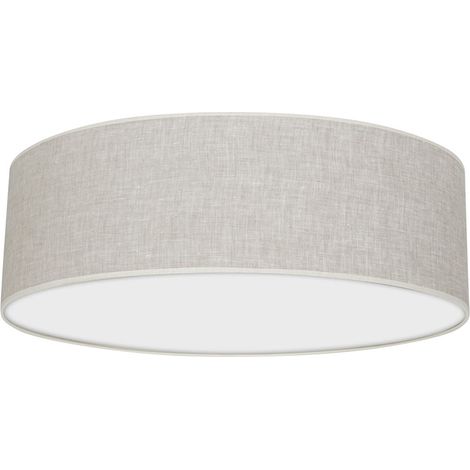 Plafonnier Milagro LINO rond lin blanc 60 cm 3xE27 (1/5)