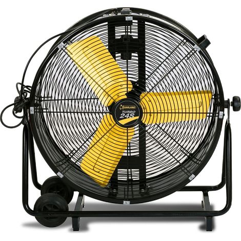 Ventilador industrial GARLAND TURBO 24S V23 Ventilador profesional de suelo para taller, almacén, oficina o casa, 260 W y 131,6 m3/min.