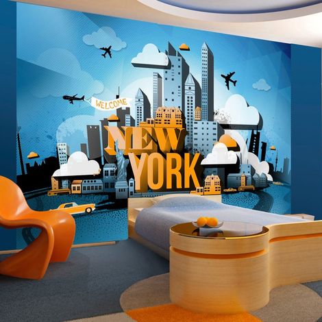 Papier peint bienvenue à new-york - 150 x 105 cm (1/4)
