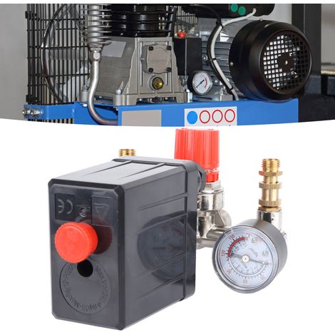 Bama-Luftkompressorhalterung, Druckregelventilbaugruppe, Druckregelschalter, Luftpumpenzubehör, automatischer Druckschalter, 220-V-Luftauslassbaugruppe (1/5)