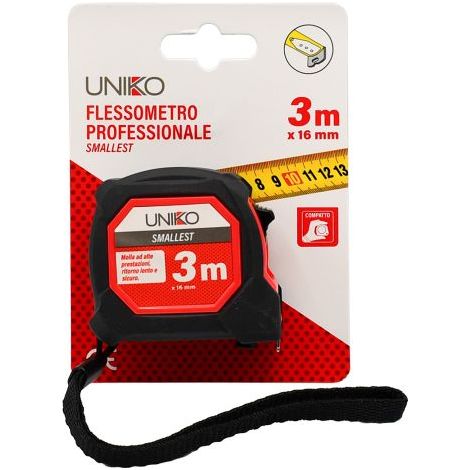 FLESSOMETRO PROFESSIONALE 'SMALLEST' mt.3 x 16 mm
