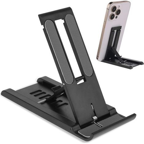 Support téléphone Bureau réglable Pliable, Support de téléphone Portable Compatible avec Tous Les Téléphones Portables Repose Telephone pour Téléphone Liseuse et Tablette (1/5)