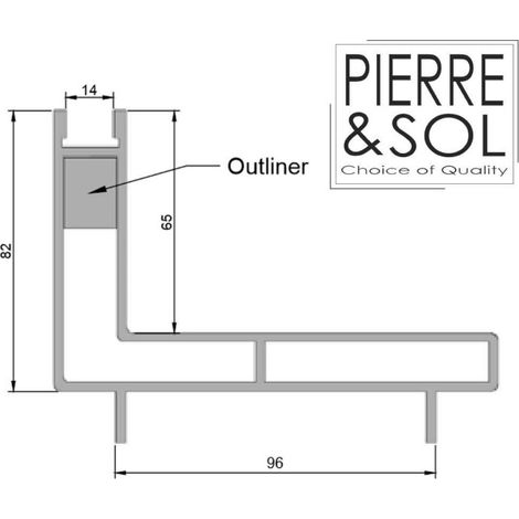 Caniveau de douche en aluminium 100 cm – Grille à fente 10x25 mm – Résistant à la corrosion – Pour terrasses et piscines (1/5)