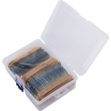 Lot de 2600 Résistances 130 Valeurs 1/4W 1% Film Métallique Matériaux Durables Composants Électroniques (1/5)