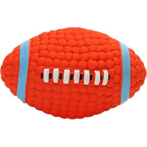 Balles pour chien Balle Chien Jouet Ballon de Rugby, Jouet à Mâcher Balle Latex pour Chien Jouets à Couinement Balle Sonore Chien Jeu Interactif Boule de Jouet Lance Balle Interactive pour (1/5)