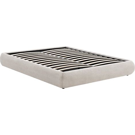 Rete letto con contenitore 140 x 190 cm in tessuto testurizzato - Ecru - di YSMÉE - LELINA (1/5)
