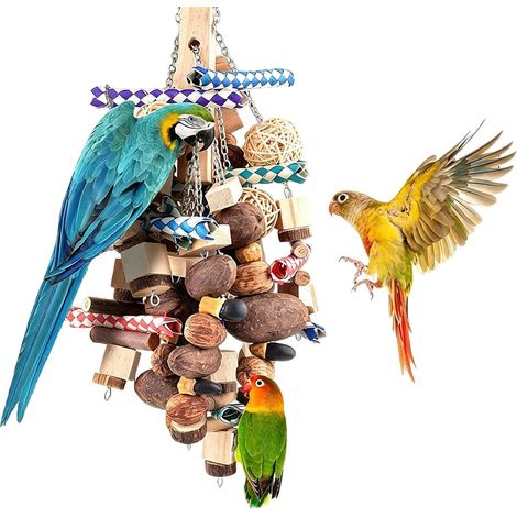 pour perruches en bois à mâcher - Accessoires naturels pour cage (1/5)