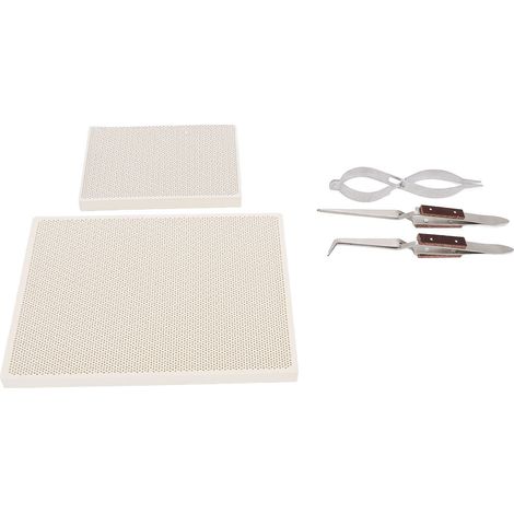 Kit de soudure pour bijoux comprenant un bloc de soudure, une pince à épiler à verrouillage croisé, des fournitures et pièces de soudure, ainsi qu'une plaque à souder pour la fabrication de bijoux. (1/5)
