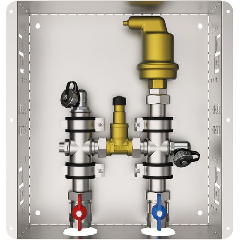 Vaillant Entlüfterset mit Bypass im Unterputzkasten für Steigleitung, 8000014430