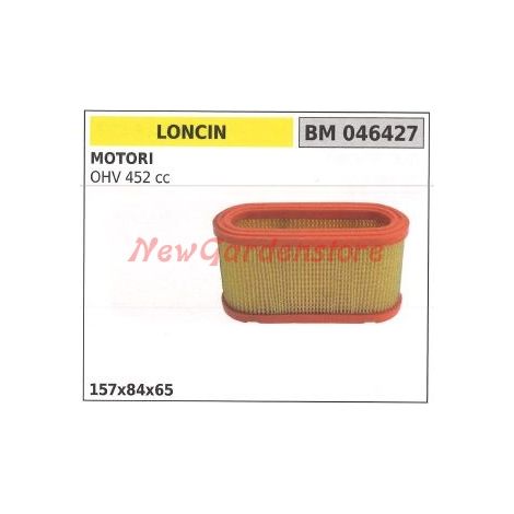 Filtro aria LONCIN motore trattorino rasaerba OHV 452 cc 046427