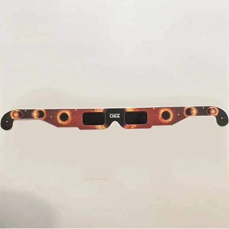 Lunettes de sécurité pour éclipse solaire 2026 - Certifiées CE et ISO - Lot de 5 pour observation solaire directe - Rouge solaire (1/3)