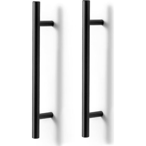 Trintion 15 Pack Black Kitchen Cupboard Handles - Stainless Steel Cabinet Handles for Bathroom, Wardrobe, Drawer Hole Centre 160mm