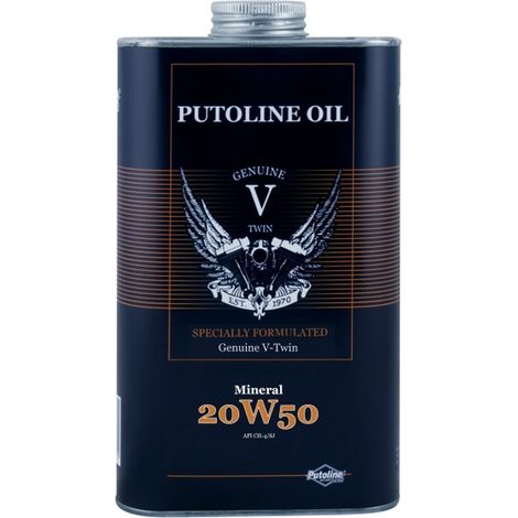 Putoline 20W50 Mineralöl 1L für V-Twin-Motorradmotoren
