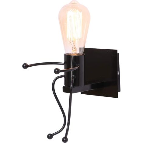 Appliques Industrielles Lumière Créative Lampes Intérieur Rétro Fer Art Déco E27 Socket (Ampoules non incluses) (1/5)