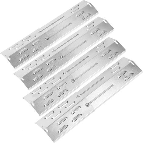 29 à 43 cm Couvre-brûleur universel pour barbecue à gaz en acier inoxydable - Plaques de rechange - Lot de 4 pièces (1/5)