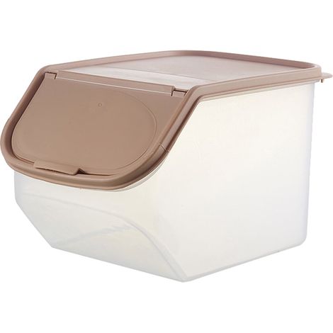 Boîte De Rangement Pour Riz - Distributeur De Céréales En Plastique Transparent - Pour Cuisine Intérieure - 1 Pièce (1/5)