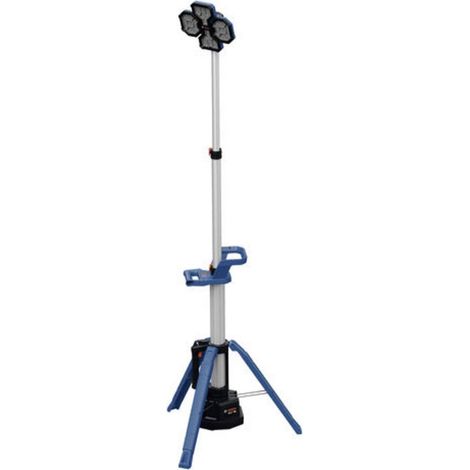 Bosch – Lampe de chantier sans fil 5000 lumens – 3 niveaux de luminosité – Hauteur réglable jusqu'à 2,2 m – IP54 pour chantiers humides