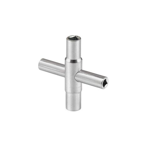2 clés 4‑en‑1 pour robinetterie – Clé à croix pour douille carrée – Outil de plombier pour pied de biche (1/5)