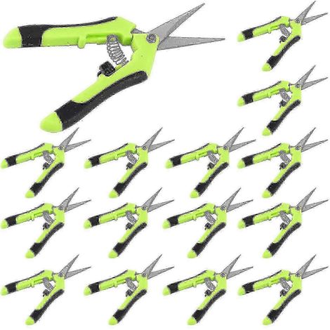 Lot de 15 ciseaux à bourgeons de jardin, outils de coupe de précision en acier inoxydable de 16,5 cm, compatibles avec l'horticulture et l'entretien des plantes. (1/5)