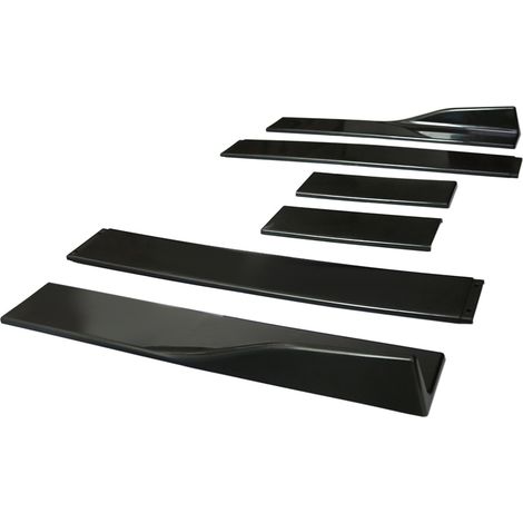 Extensions de bas de caisse de voiture, bas de caisse universels 2M, diffuseur, lèvre de bas de caisse noirs (1/5)