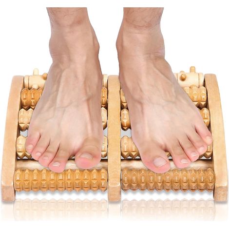 Rouleau de Massage en Bois,Outils de Réflexologie Appareil Massag des pied pour Soulager Fasciite Plantaire,Appareil de Massage des Pieds Pour Douleur au Pied Relaxation et Soulagement (1/5)